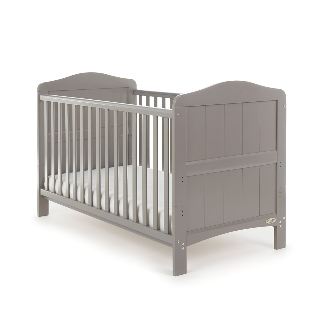 Obaby Whitby Baby Cot Bed - Taupe Grey