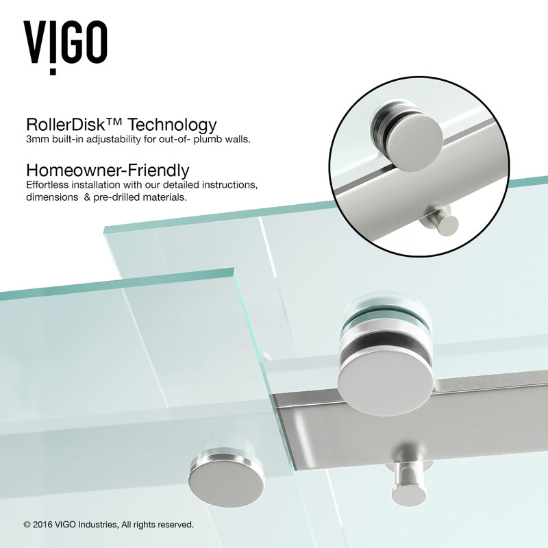 Vigo Luca 60 X 78 Single Sliding Frameless Shower Door Reviews