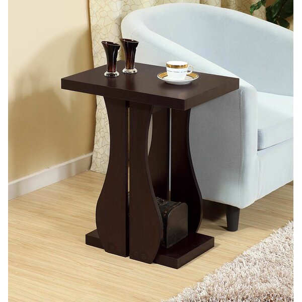 Melin Chairside Pedestal End Table With Storage By Ebern Designs