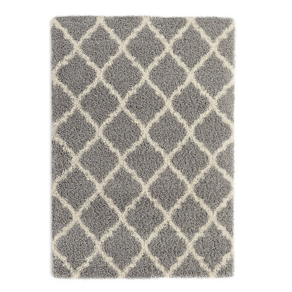 Radford Gray Shaggy Area Rug by Wrought Studio