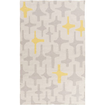 Lotta Jansdotter Textila Handwoven Wool Saffron Gray Rug Wayfair