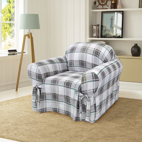 Cotton Duck Box Cushion Armchair Slipcover By Serta
