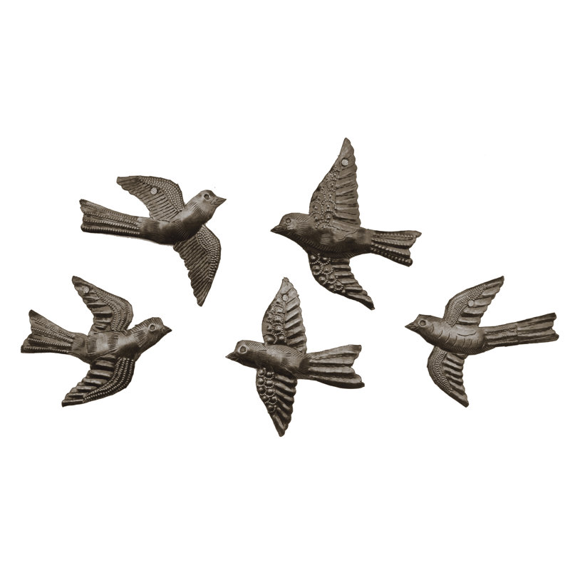 August Grove 5 Piece Flock Of Birds Wall Decor Set Wayfair