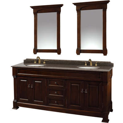 Wyndham Collection Andover 72" Double Bathroom Vanity Set ...