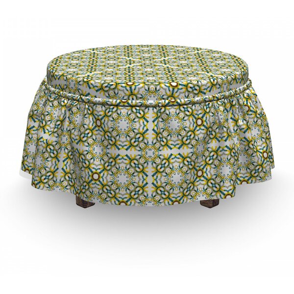 Geometric Lace Ottoman Slipcover (Set Of 2) By East Urban Home