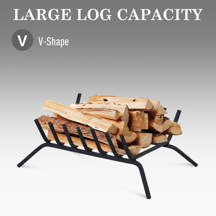 Outsunny Steel Fireplace Grate Wayfair
