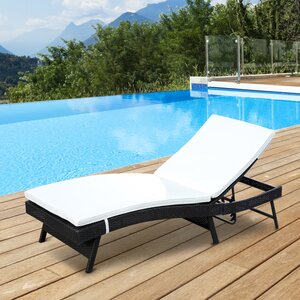 Shurtleff Adjustable PE Rattan Chaise Lounge Chair