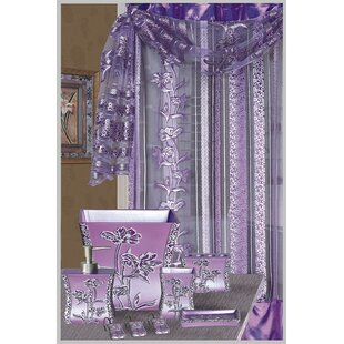 purple and grey shower curtain