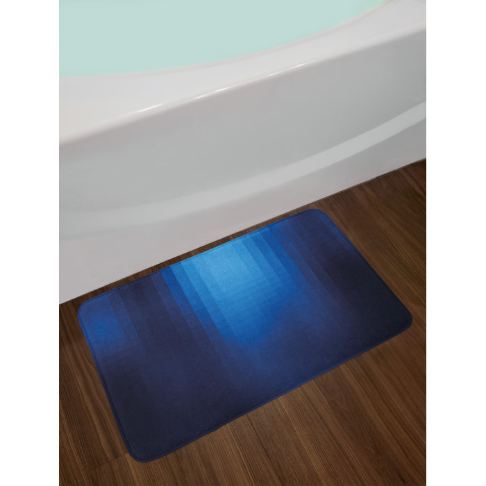 East Urban Home Blurry Navy Bath Rug Wayfair East Urban Home Blurry Navy Bath Rug