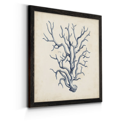 Coral Trio in Indigo III Picture Frame Painting Print on Canvas Highland Dunes Size 32 H x 32 W x 1 D Frame Color Black Coral Trio in Indigo III Picture Frame Painting Print on Canvas Highland Dunes Size 32 H x 32 W x 1 D Frame Color Black