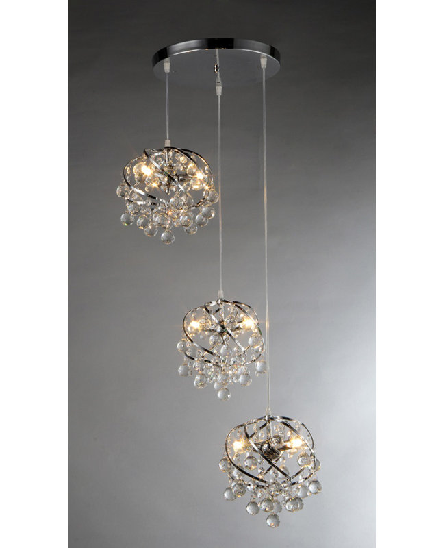 Warehouse of Tiffany Links 3Light Cascade Pendant & Reviews Wayfair
