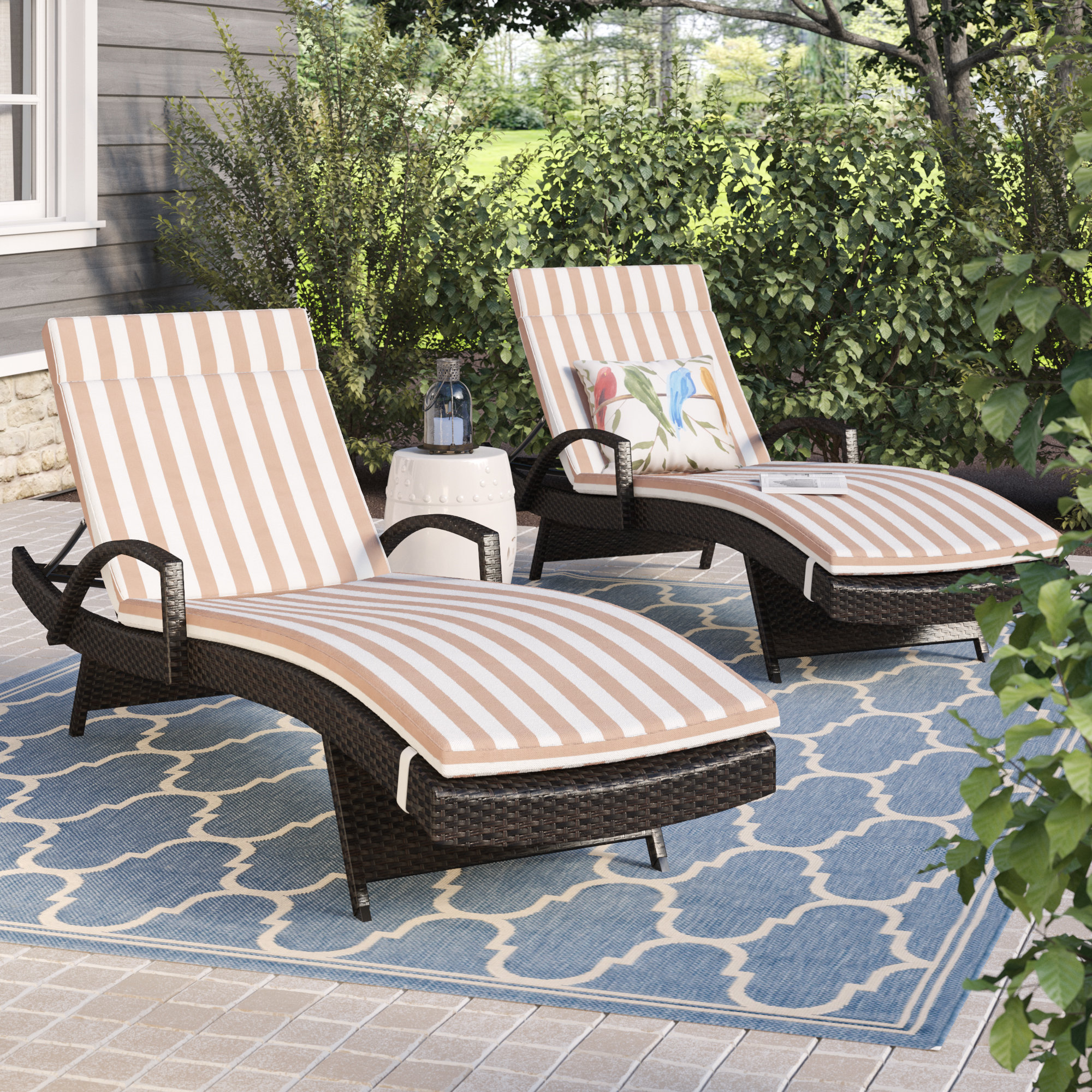 Sol 72 Outdoor Rebello Reclining Chaise Lounge With Rebello Outdoor Reclining Chaise Lounge