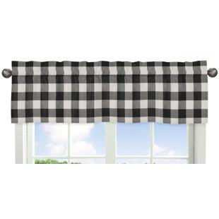 Red And White Tie Up Window Curtain Shade Large Buffalo Check 100