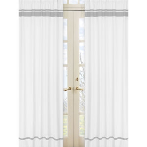 Hotel Striped Semi-Sheer Rod Pocket Curtain Panels (Set of 2)