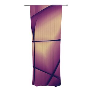 Paper Heart Abstract Semi-Sheer Curtain Panels (Set of 2)