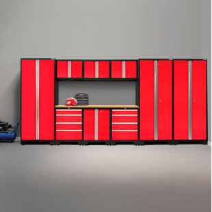 Large Garage Storage Cabinets Wayfair Bold 3 0 10 Piece Garage Storage Cabinet Set With Worktop