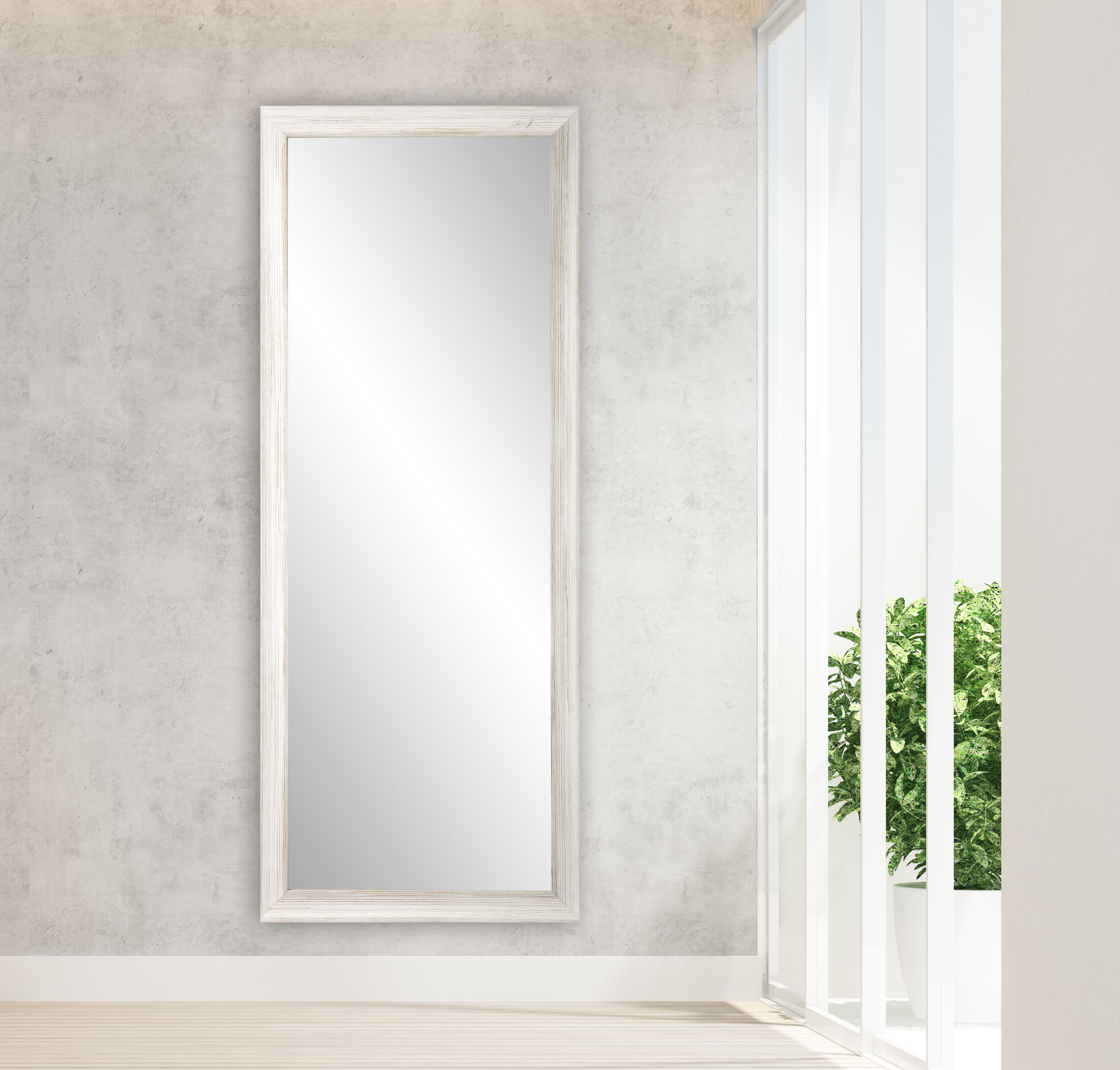 Millwood Pines Karan Modern Wooden Full Length Mirror Wayfair