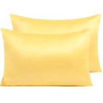 yellow silk pillowcase