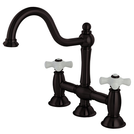 Elements Of Design Double Handle Widespread Kitchen Faucet With