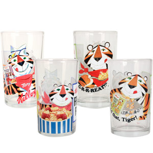 Kellogg's Tony the Tiger 4 Piece Juice Glass Set