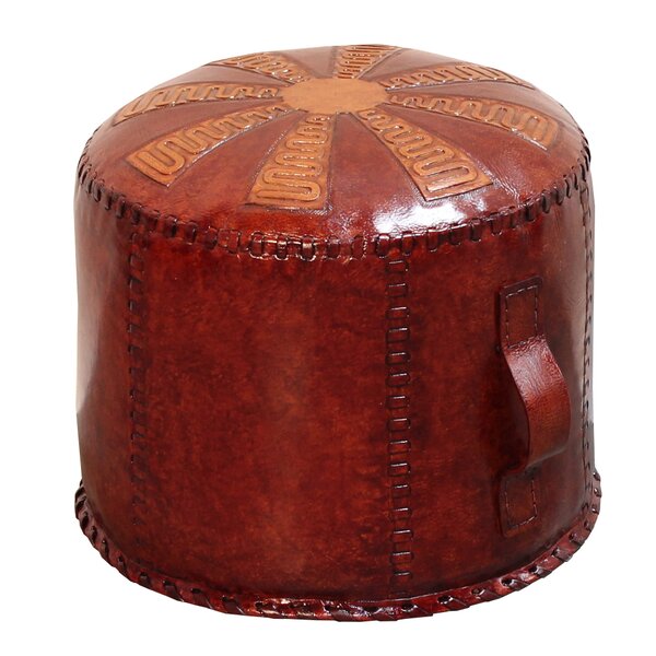 Pasillas Leather Pouf Ottoman By Bloomsbury Market