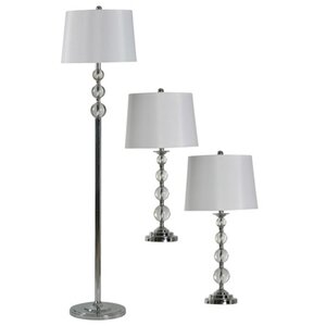 Charlemagne 3 Piece Table and Floor Lamp Set