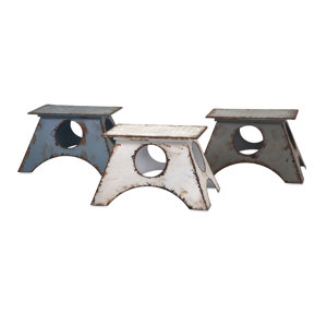 1-Step Metal Hettinger Train Step Stool (Set of 3)
