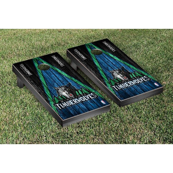 NBA Triangle Weathered Version Cornhole Game Set by Victory Tailgate