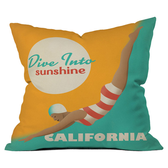 Deny Designs Anderson Design Group Dive California Throw Pillow & Reviews Wayfair