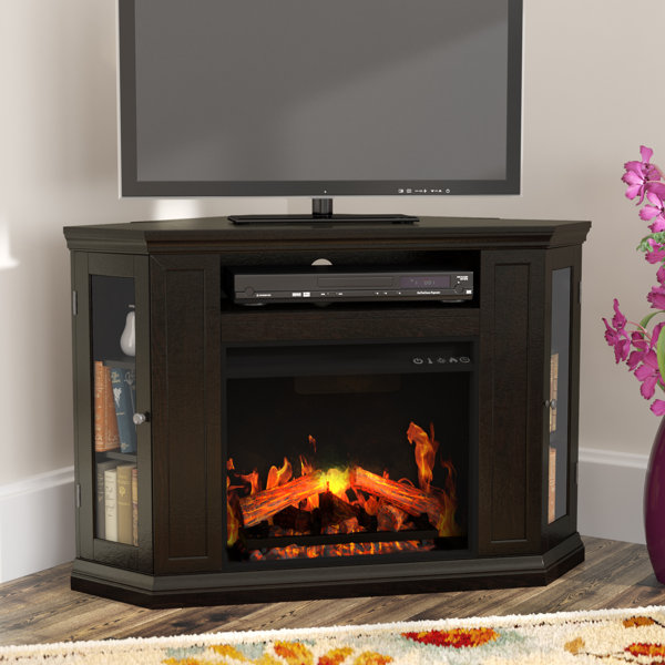Dunminning Corner TV Stand with Fireplace by Alcott Hill