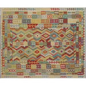 One-of-a-Kind Kilim Alia Hand-Woven Ivory Area Rug