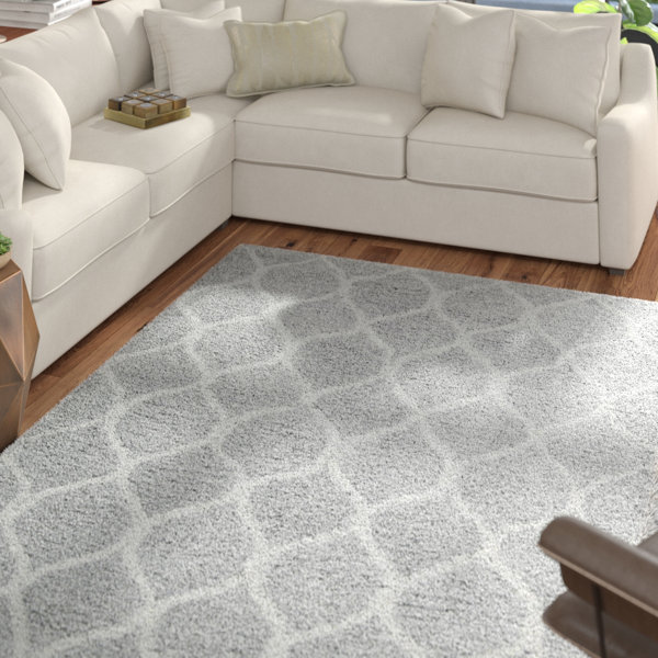 Searcy Hand-Tufted Gray Area Rug by Mercury Row