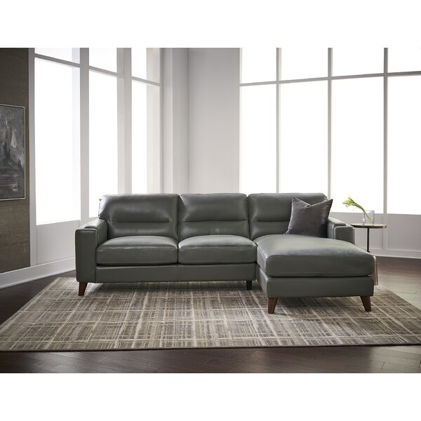 Adelinde Leather Right Hand Facing Sectional By Brayden Studio