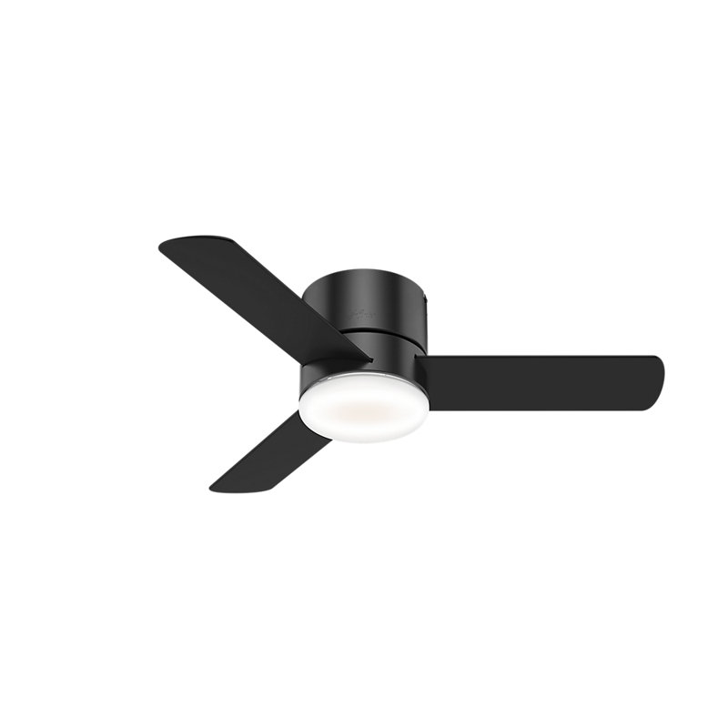 Hunter Fan 44 Minimus 3 Blade Outdoor Led Flush Mount Ceiling Hunter Fan 44 Minimus 3 Blade Outdoor
