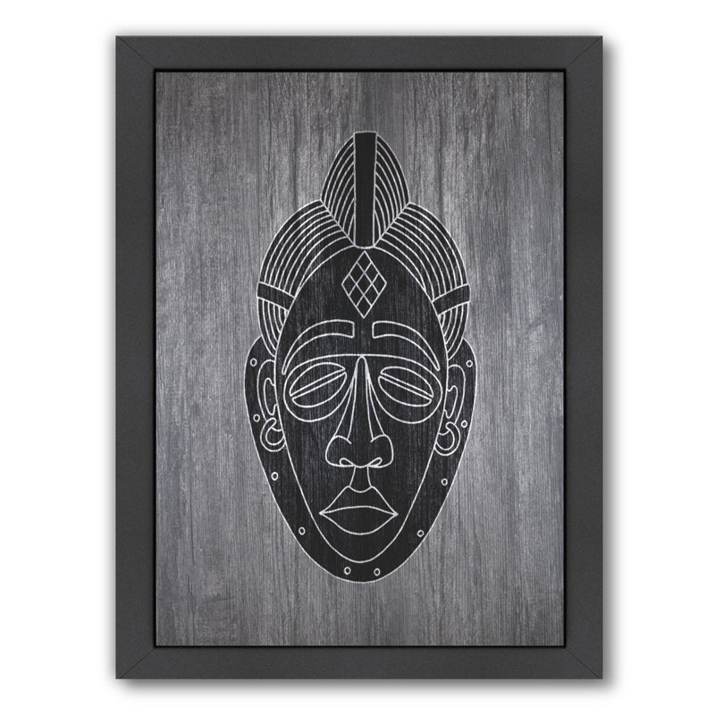 East Urban Home African Mask Black By Ikonolexi Framed Graphic Art Print Reviews Wayfair