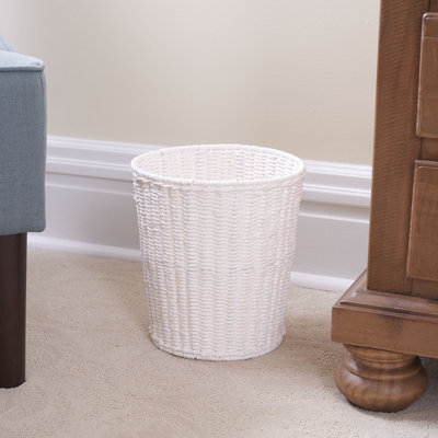 Paper Rope Wicker 2-Gallon Waste Basket Household Essentials
