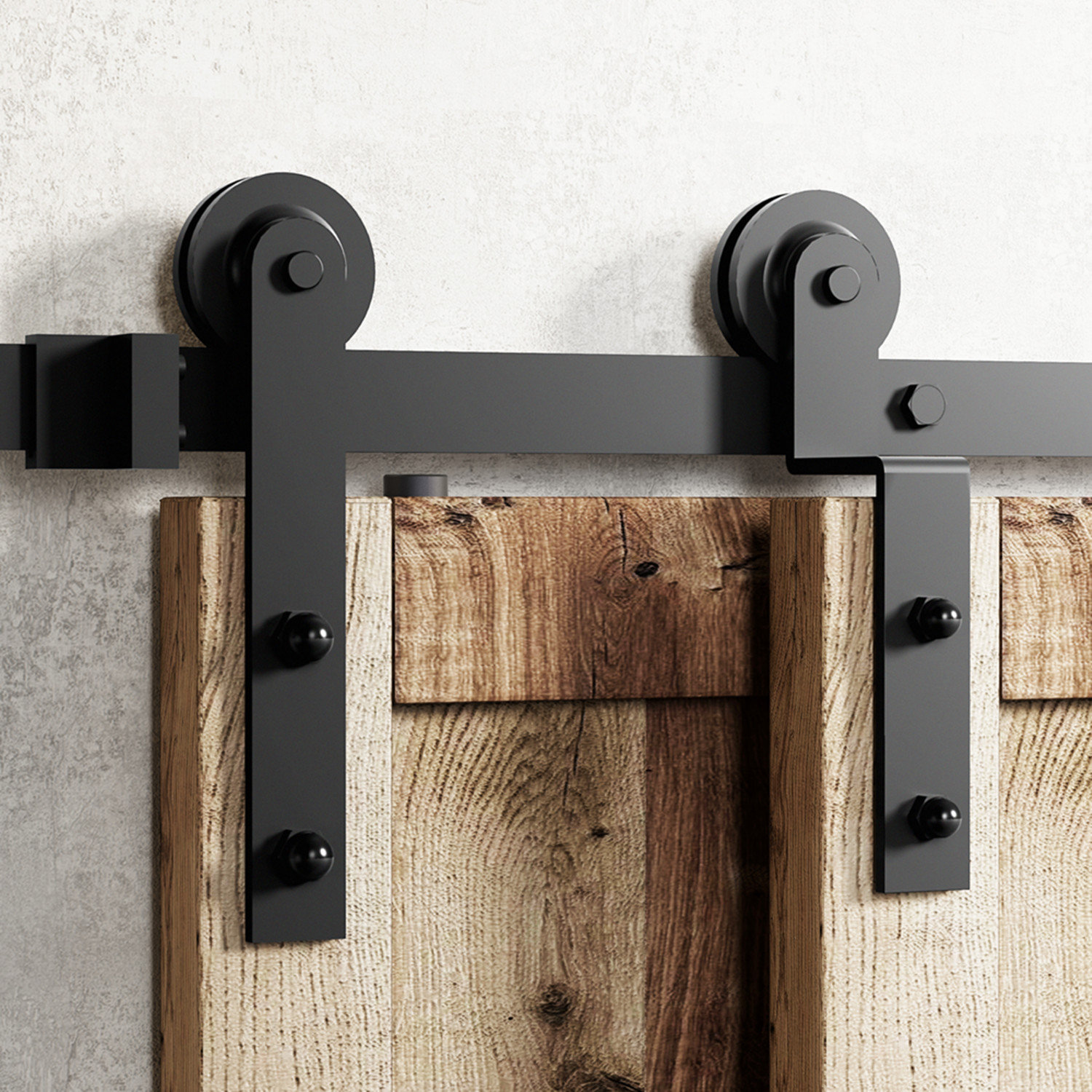Homacer Single Bypass Double Door Barn Door Hardware Kit Reviews