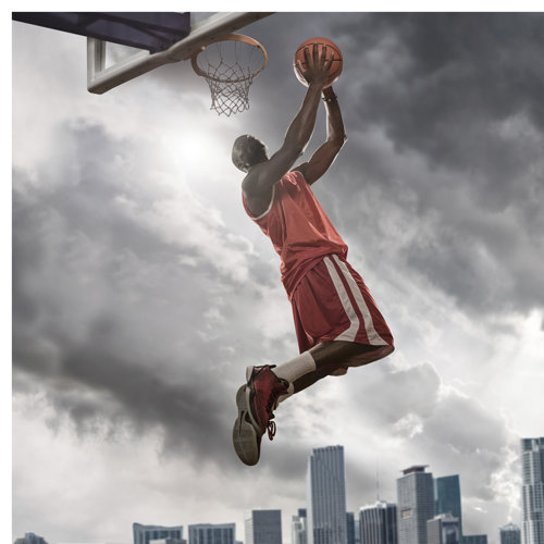 Thunder Storm Slam Dunk Semi-Gloss Wallpaper Roll East Urban Home Size: 2.4m x 240cm, Materialqualität: Premium (150g/m²)