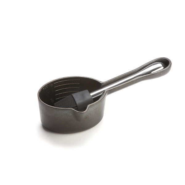 Cast Iron Sauté Pan with Basting Brush by Outset