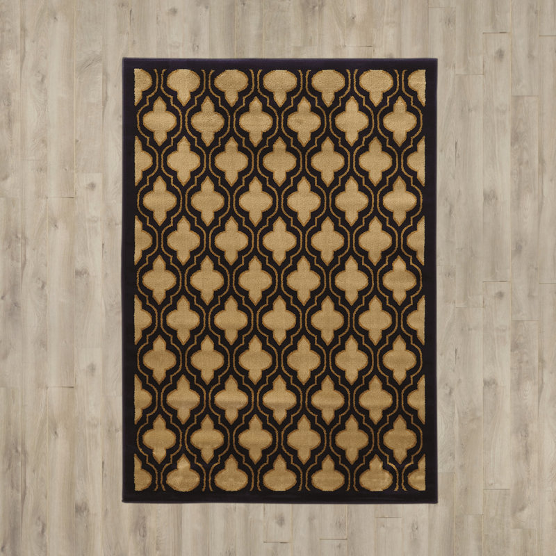 Mercer41 Lotz Yellow/Black Area Rug & Reviews Wayfair