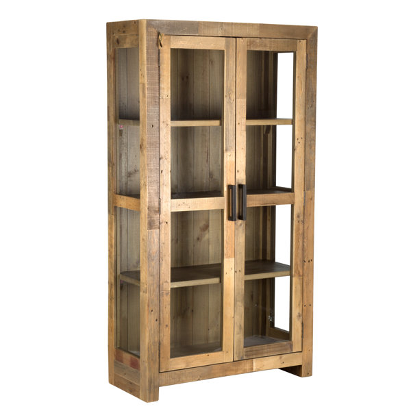 Abbey Solid Curio Flat Back Cabinet By Mistana Best Design