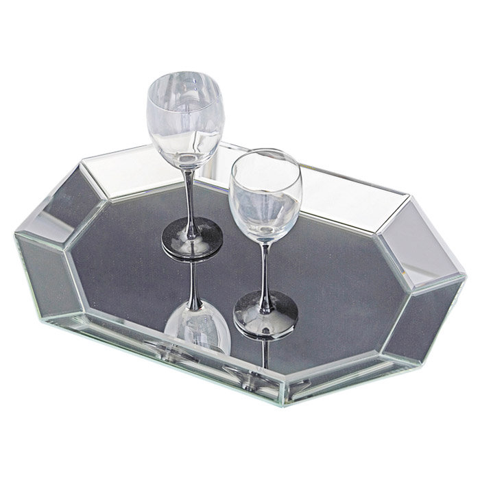 Silver Decorative Mirrored Tray