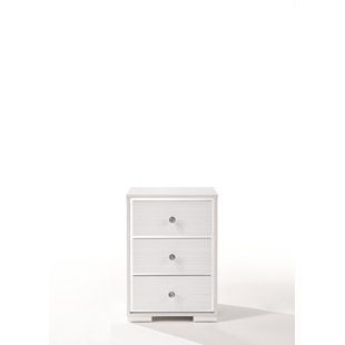 NEW CRYSTAL ULTRA MODERN WHITE GLOSS LACQUER WOOD NIGHTSTAND END TABLE