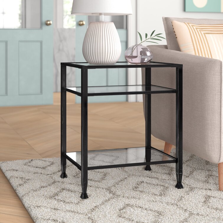 Ebern Designs Jordun Glass End Table & Reviews | Wayfair