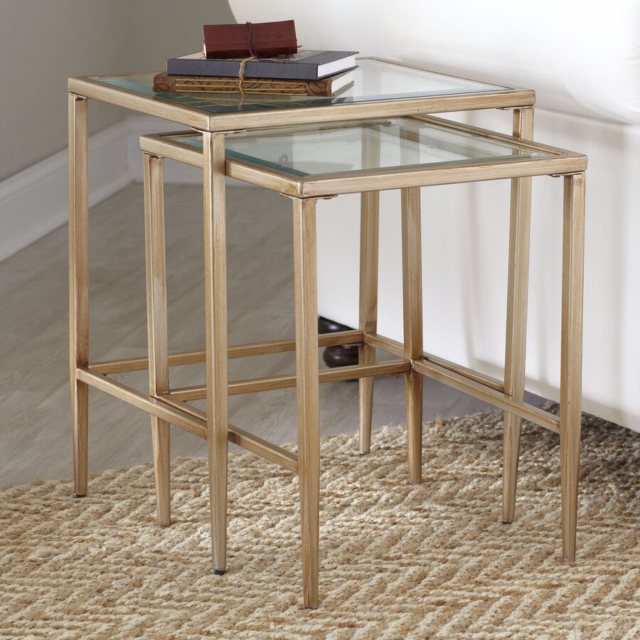 Baur Glass Top Nesting Tables