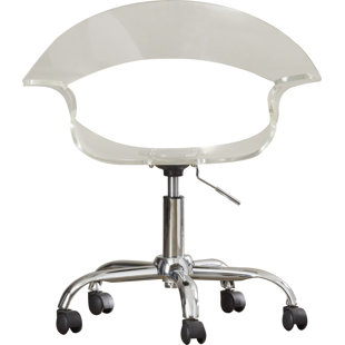 Modern Contemporary Clear Acrylic Desk Chairs Allmodern Mikayla Desk Chair