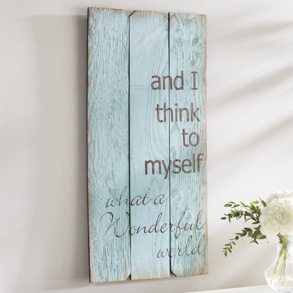 Laude Run Wonderful World Wall Décor Reviews Wayfair