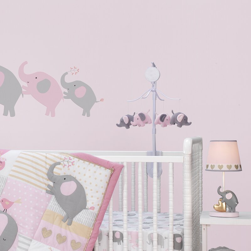 Bedtime Originals Eloise Elephant Musical Baby Crib Mobile