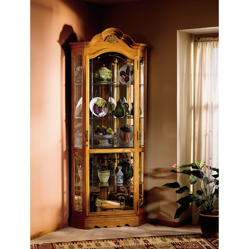 Darby Home Co Branscum Corner Curio Cabinet Wayfair