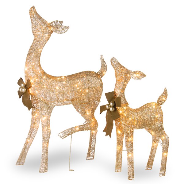 Fawn and Doe Decoration Figurine Set by The Holiday Aisle